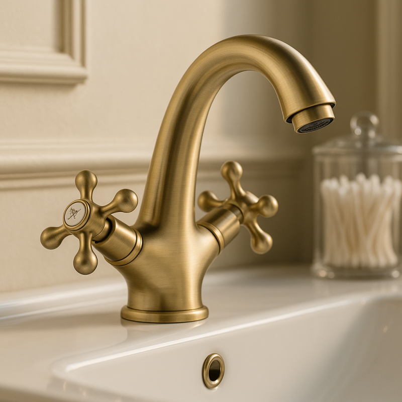 Aquadesign Marseille klassieke Wastafelmengkraan Brons